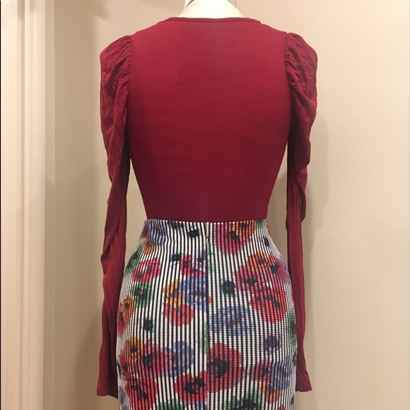 🇬🇧 Glittering wine red sparkle disco ball sequin top UK XS / S - Picture 8 of 8